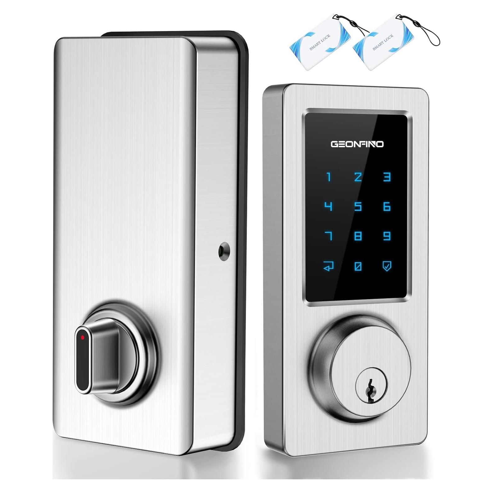 Cerradura Inteligente GEONFINO G5 Bluetooth 4 en 1 Plata