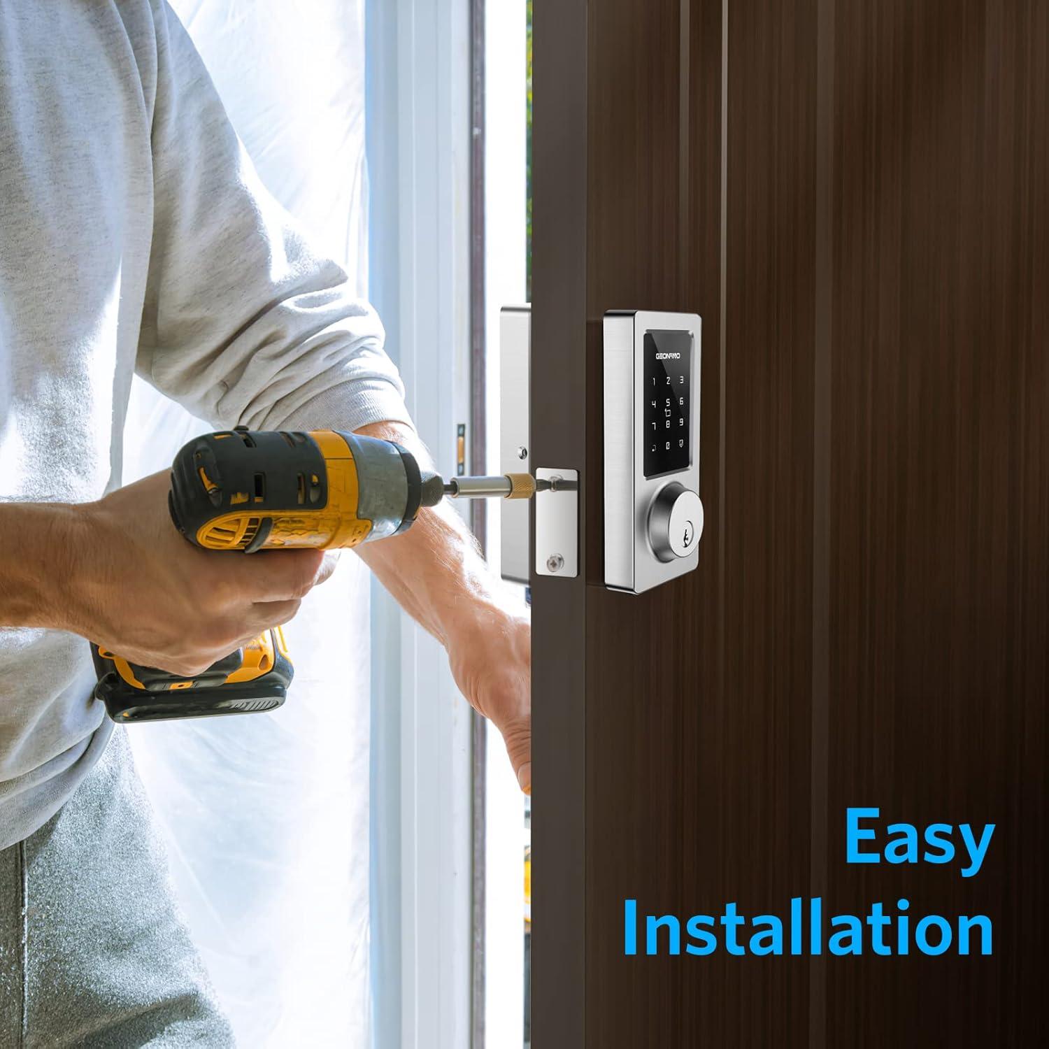 Cerradura Inteligente GEONFINO G5 Bluetooth 4 en 1 Plata