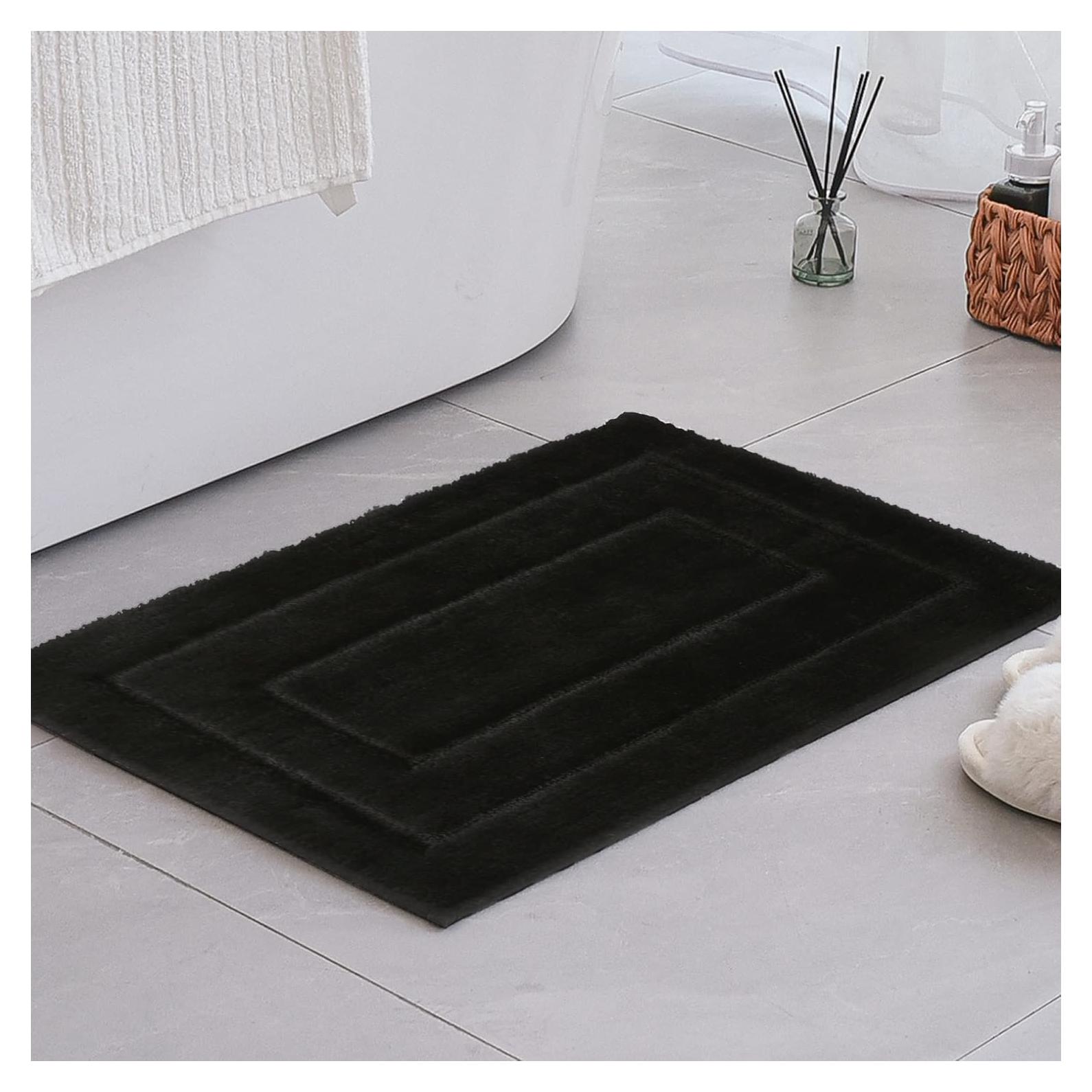 Alfombra de Baño Negra GRANNY SAYS 40x60 cm Antideslizante