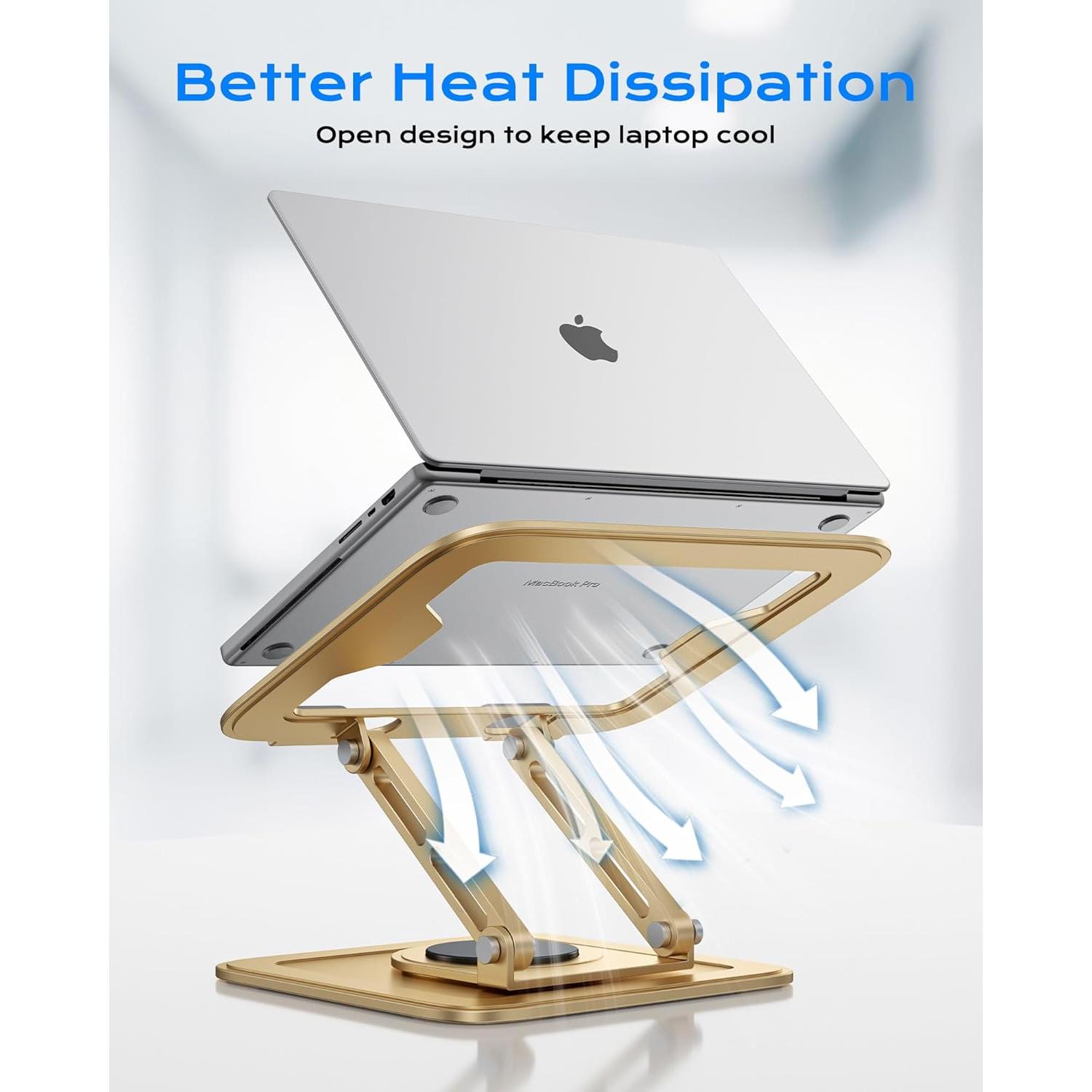 Soporte Ajustable para Laptop LOXP NH-02pro Oro 25.4-40.6 cm