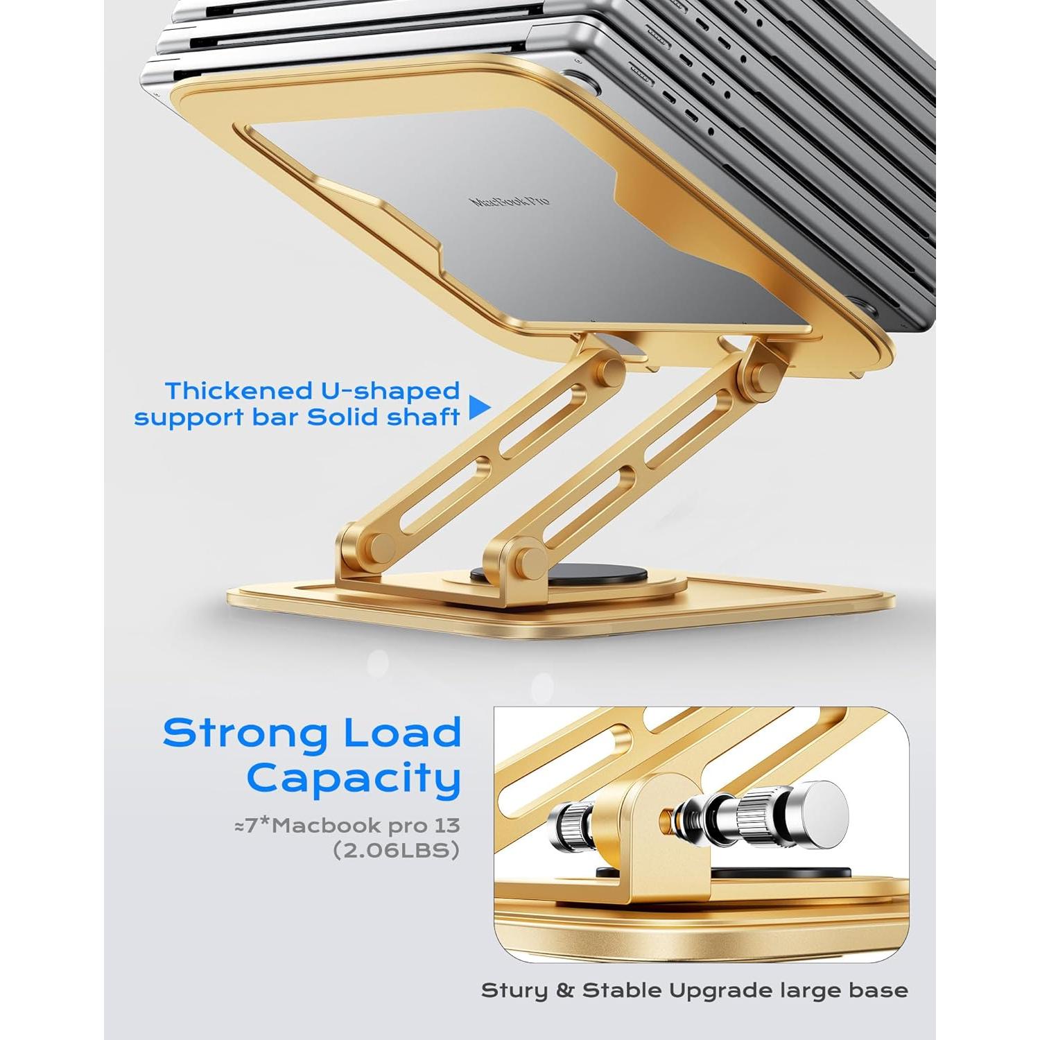 Soporte Ajustable para Laptop LOXP NH-02pro Oro 25.4-40.6 cm