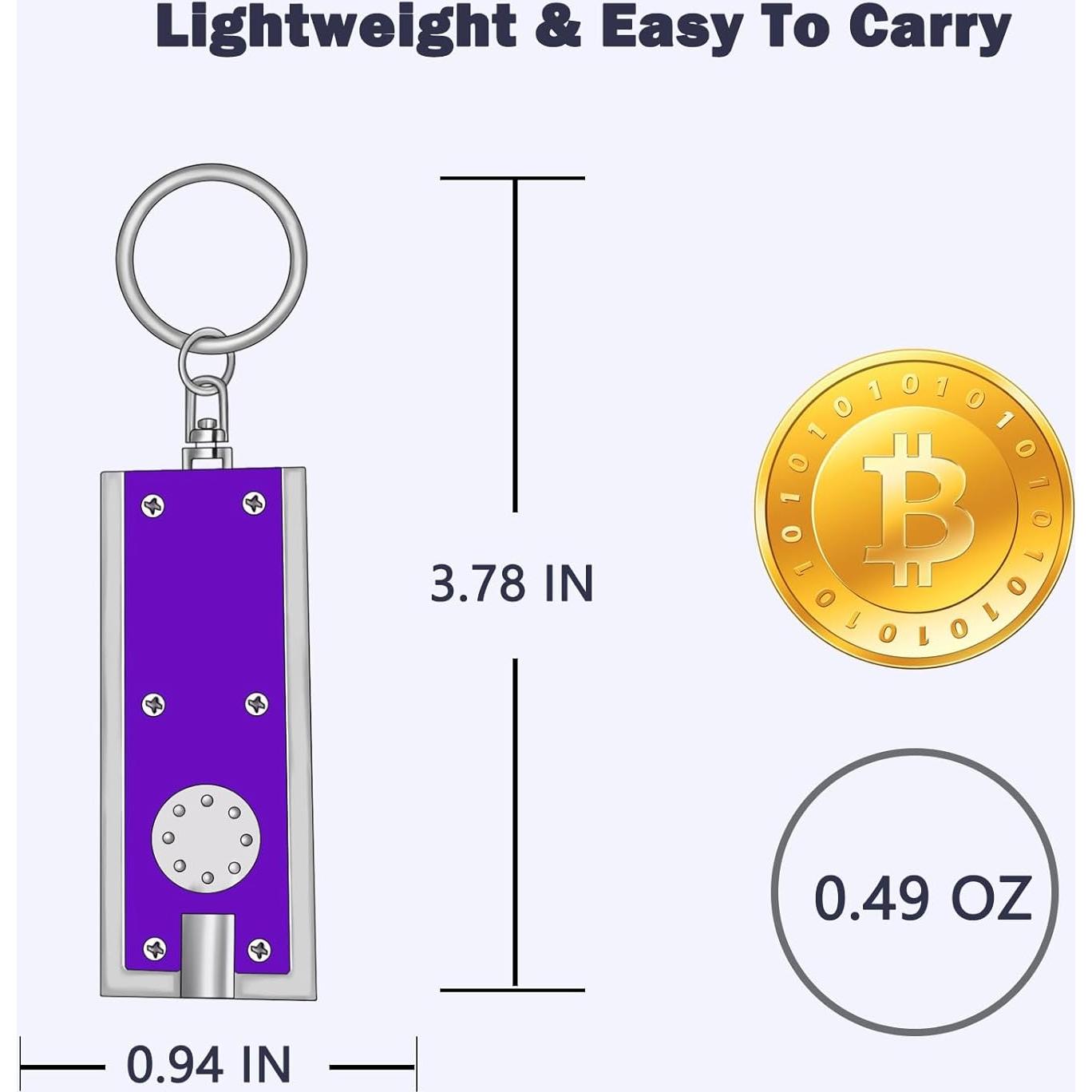 Linterna UV de Llave Daemson - 8 Piezas, Compacta y Portátil