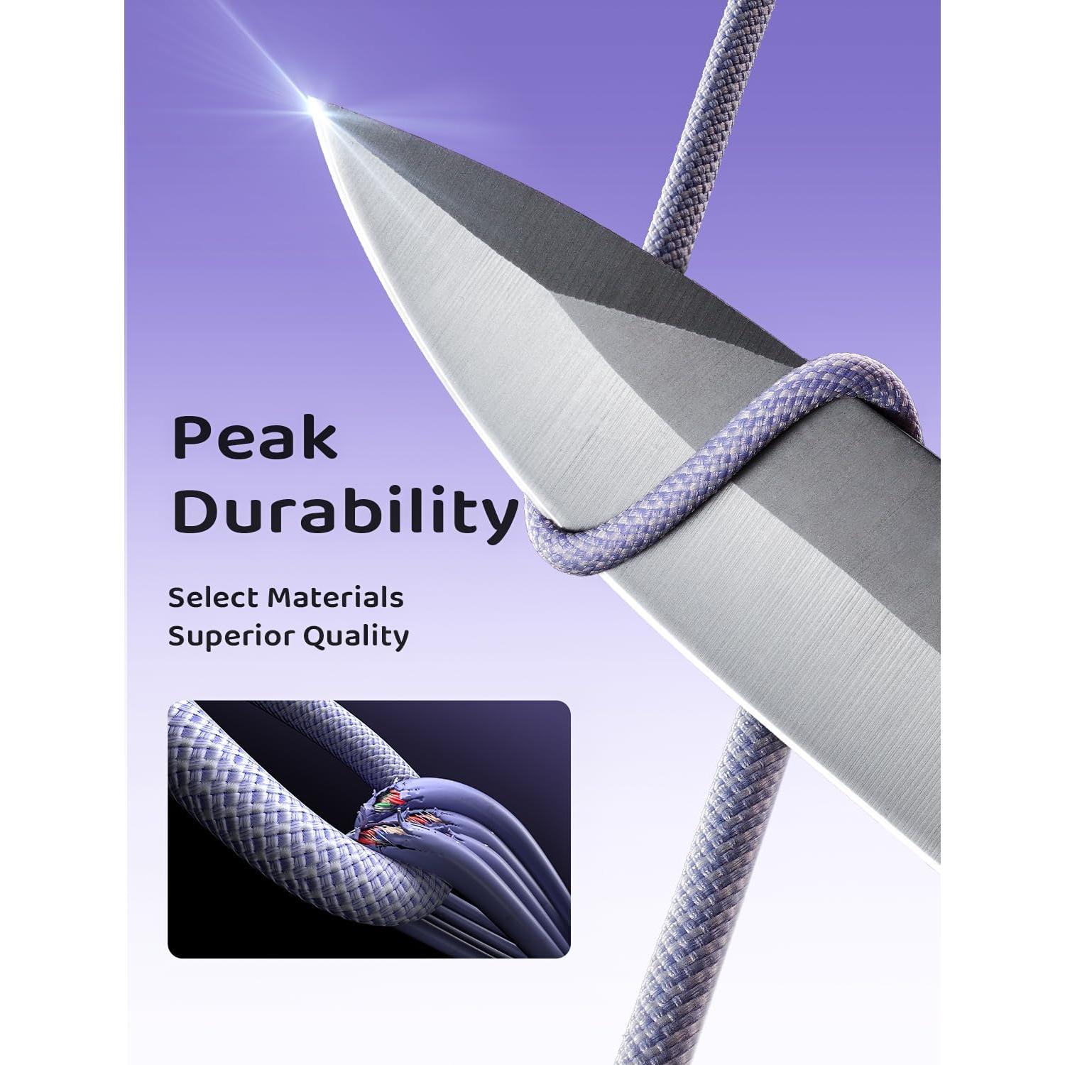 Cargador Rápido LISEN 60W USB-C a USB-C 3 Pack Multicolor