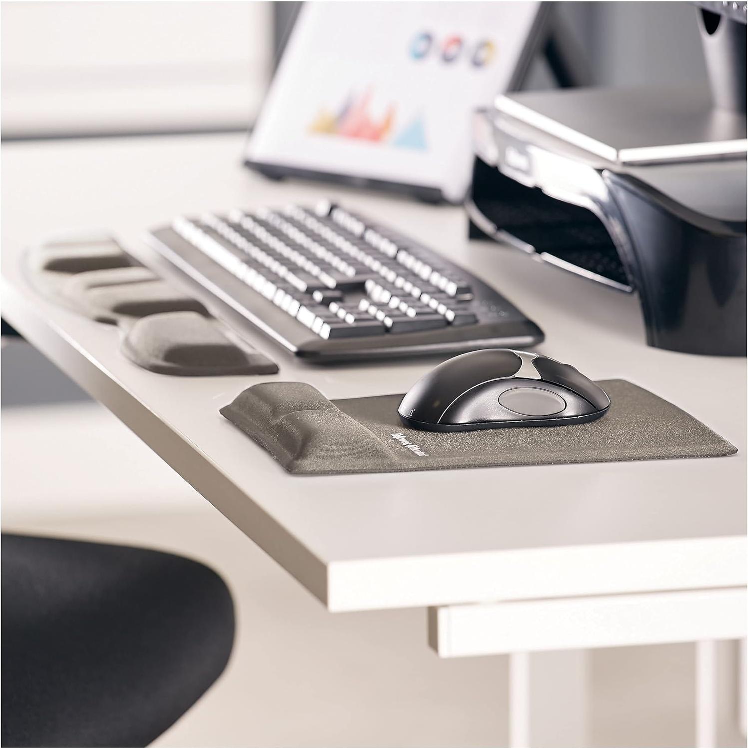 Soporte para Muñeca Fellowes MICROBAN Grafito 25.1x21.1cm