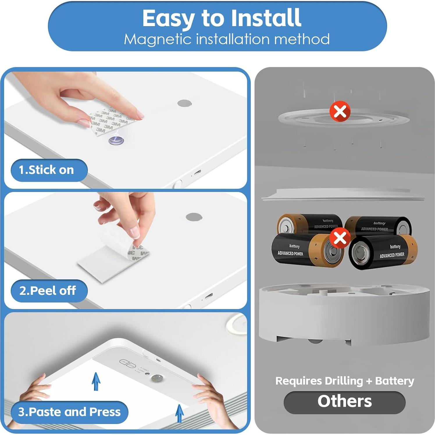 Luz de Techo Inalámbrica NARUNDREN CL05 con Sensor de Movimiento