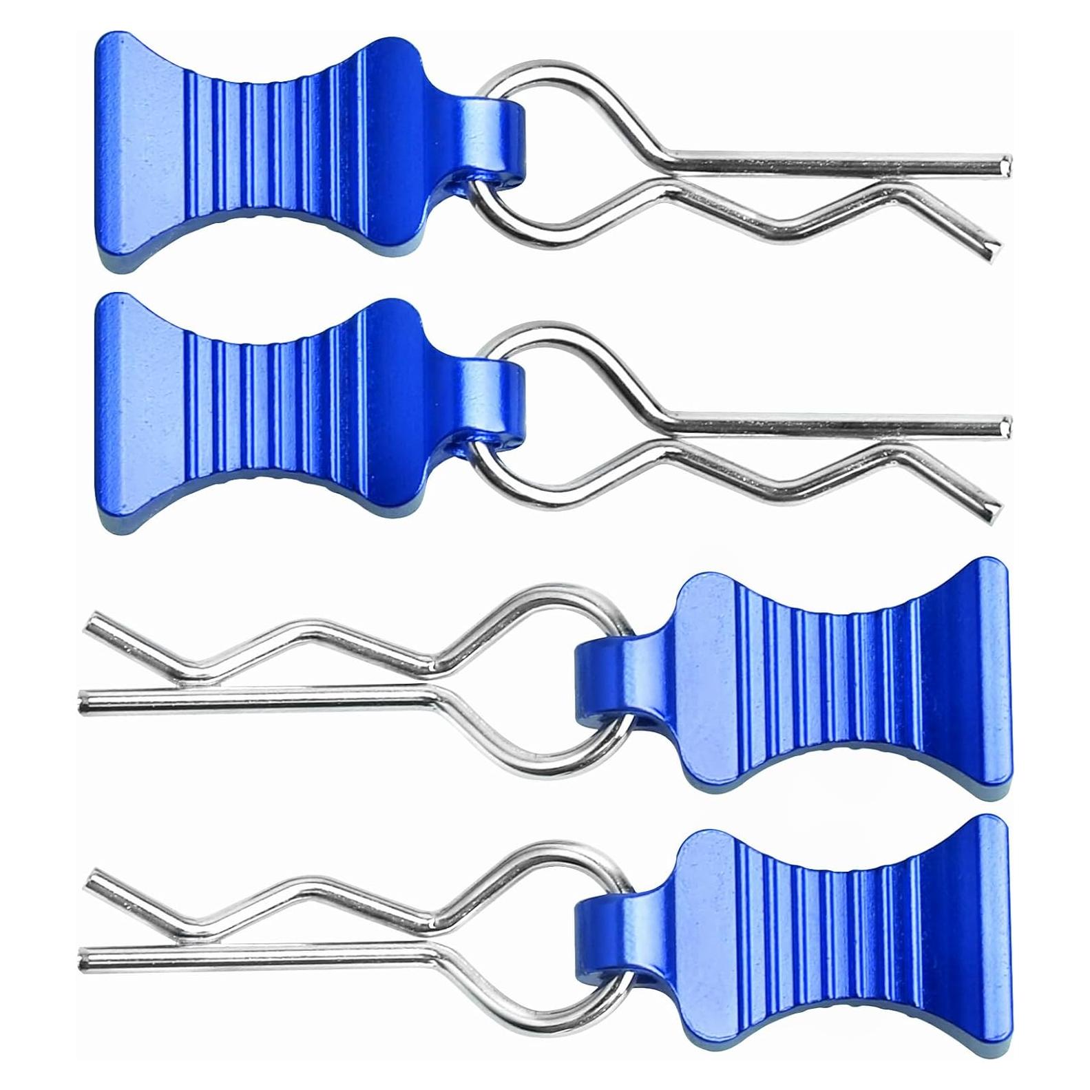 Clip de Carro RC AllinRC con Tirador de Aluminio - Set de 4 Azul Marino