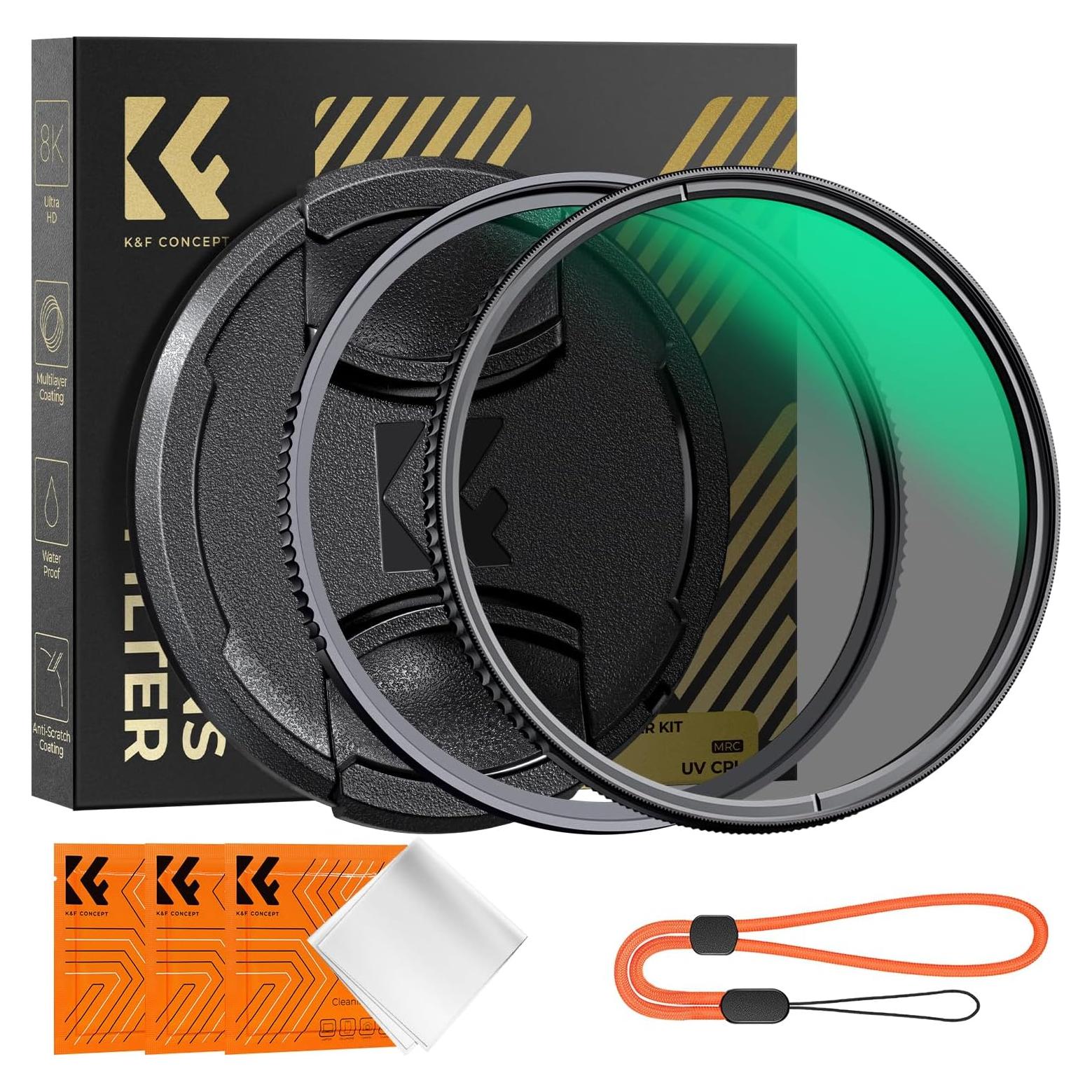 Filtro Polarizador Circular K&F Concept 49mm + Filtro UV MC