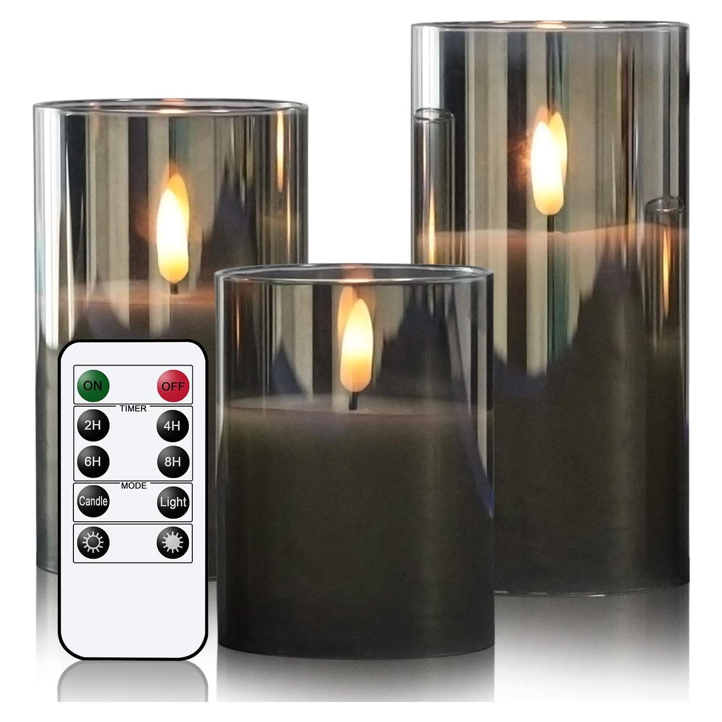 Velas LED Sin Llama GenSwin con Control Remoto - Paquete de 3