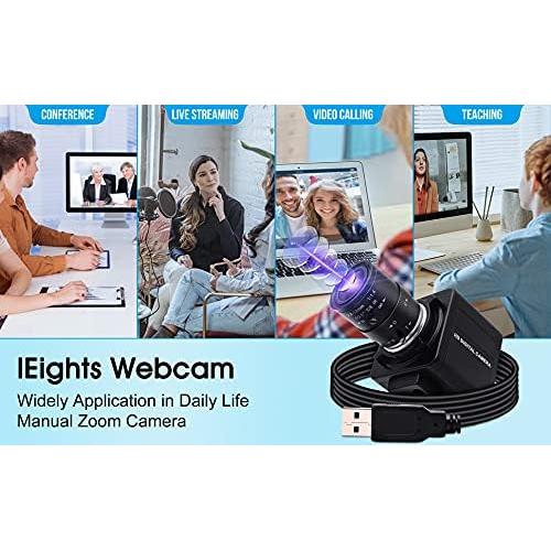 Cámara USB 4K IEights con Zoom Manual 2.8-12mm