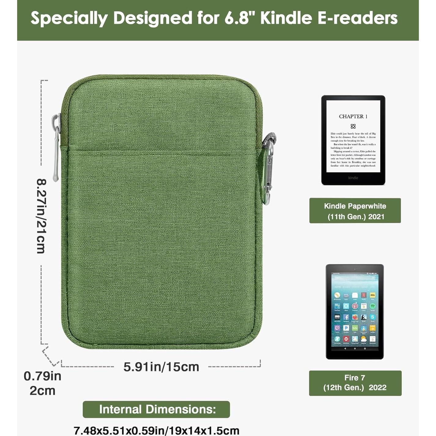 Funda MoKo para Kindle 6-7" Nylon Verde Pasto 2024