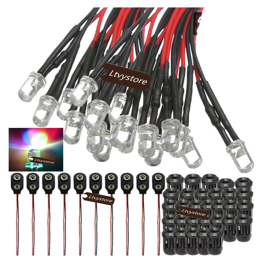 70 Piezas LED 3MM 12V Multicolor Pre Cableadas Ltvystore