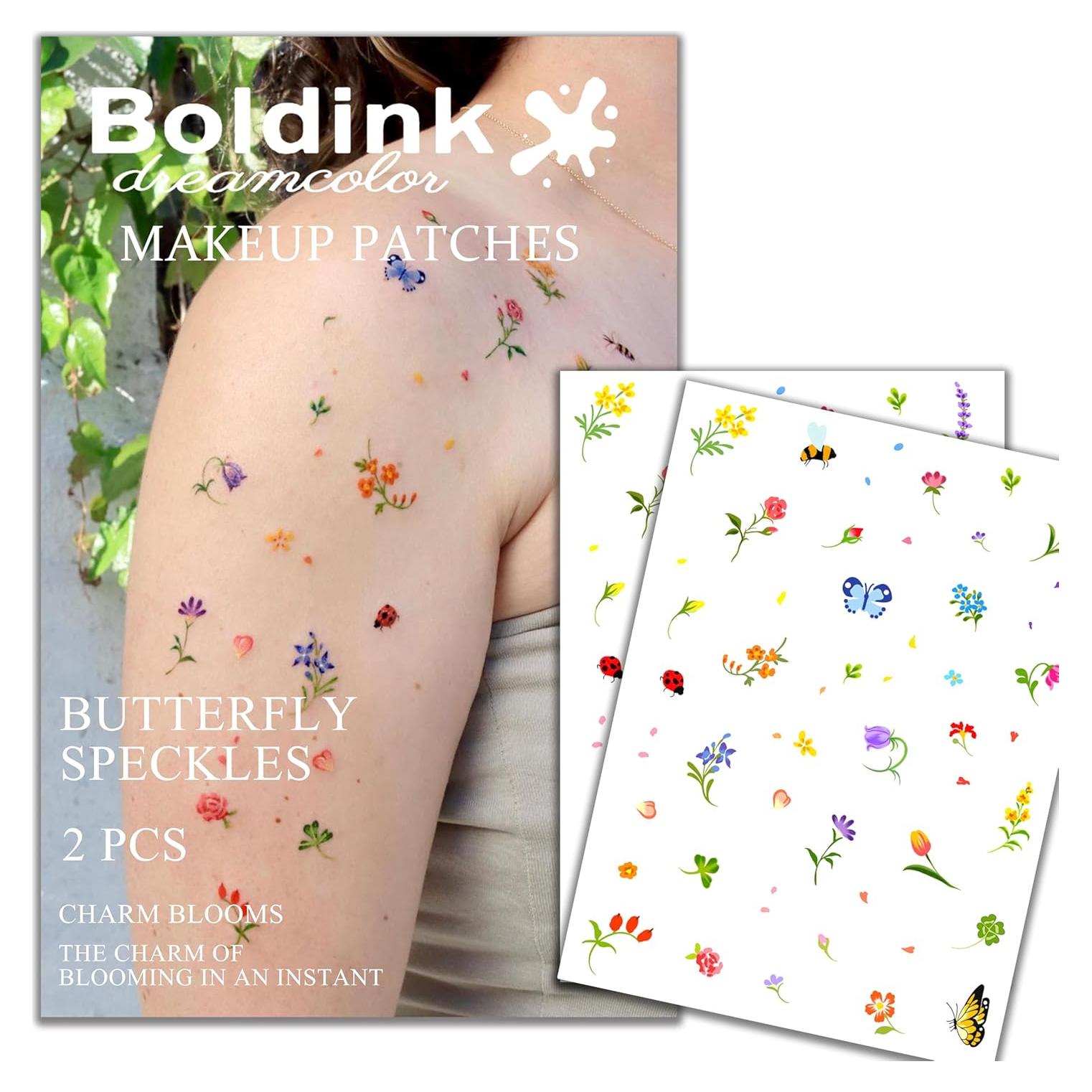 Parches de Maquillaje Facial Boldink - 2 Piezas Mariposa Impermeables