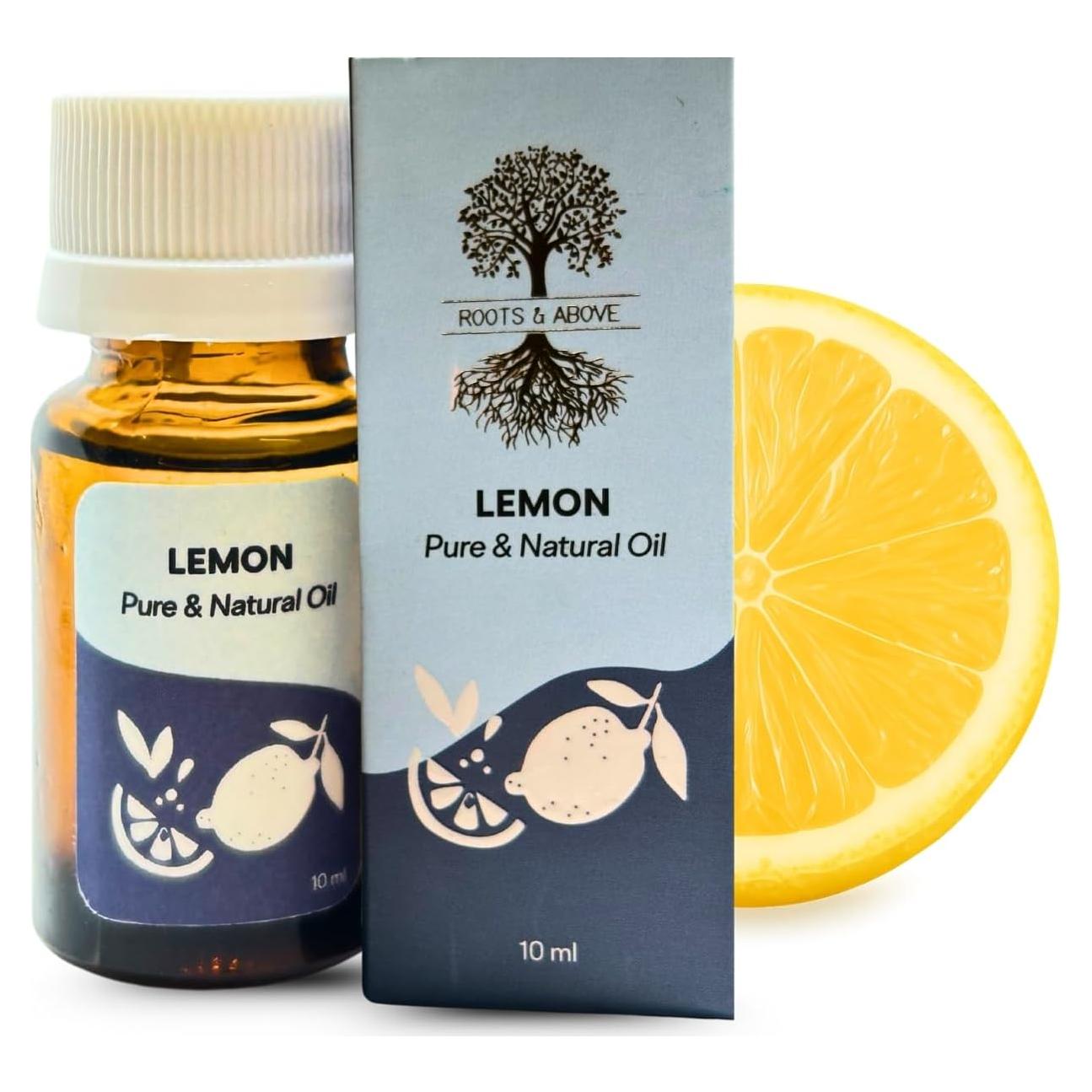 Aceite Esencial de Limón Puro Roots & Above 10ml para Difusor y Cuidado Personal