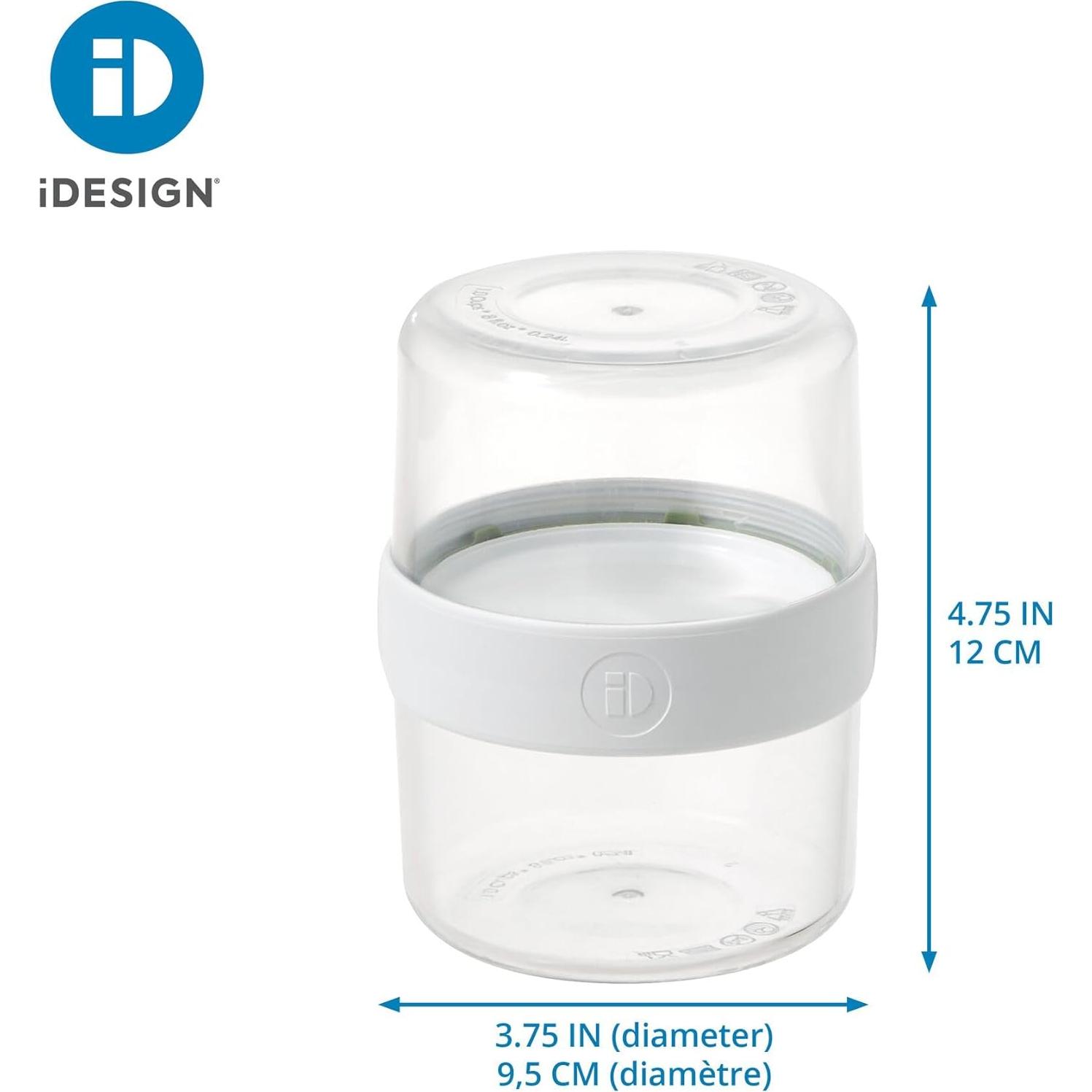 Recipiente Apilable Snack iDesign - Plástico Reciclado 9.3x9.3x11.7cm