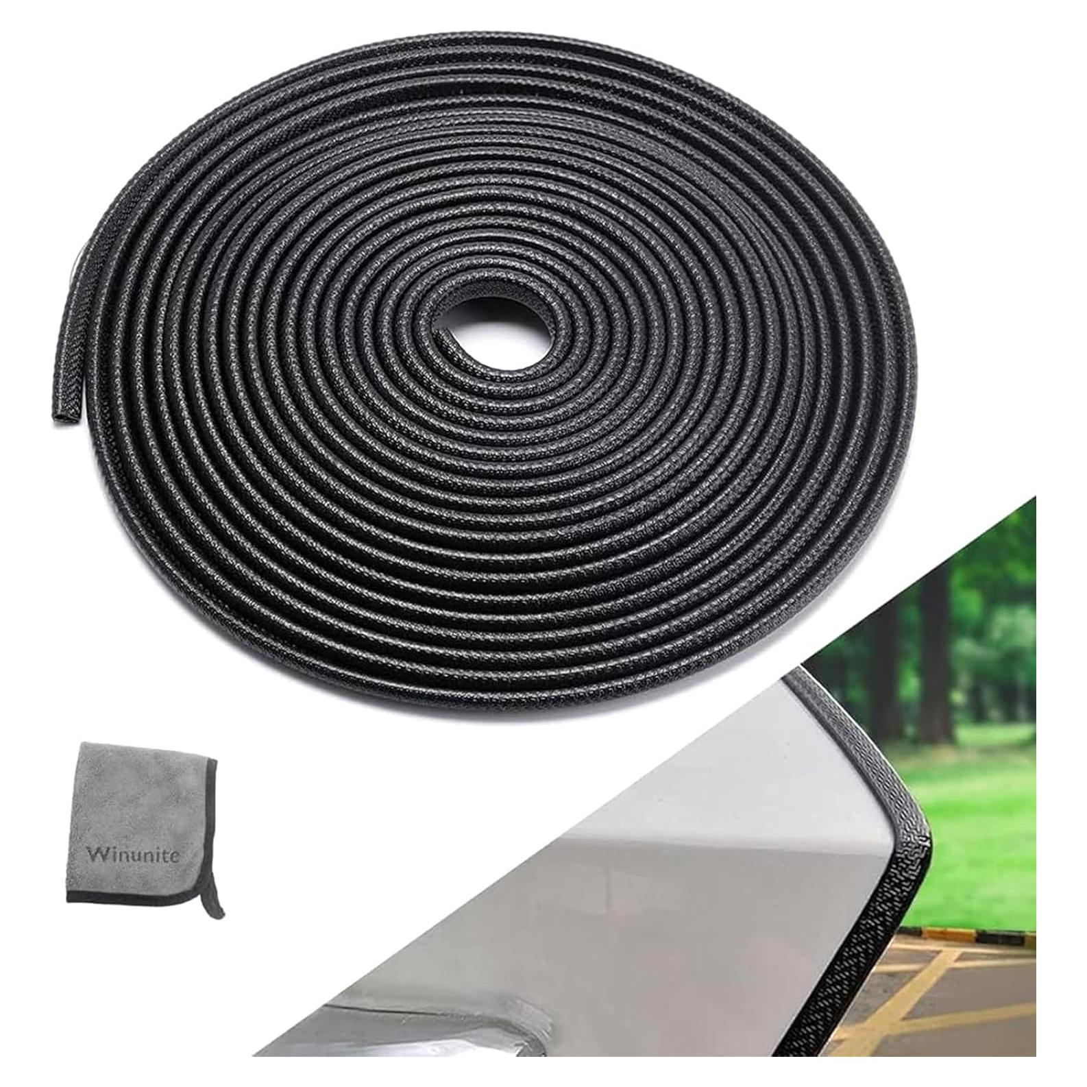 Winunite Protector de Bordes de Puertas de Coche 10M Negro