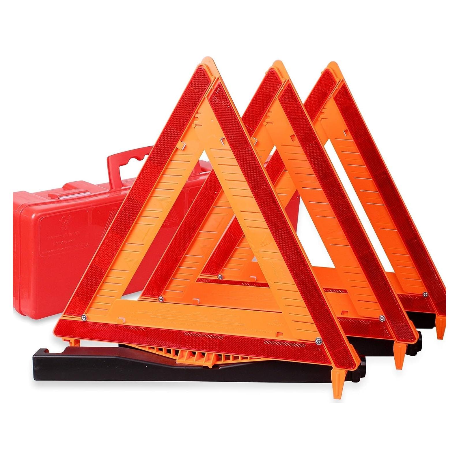 Triángulos de Advertencia CARTMAN 3PK Reflectores Emergencia