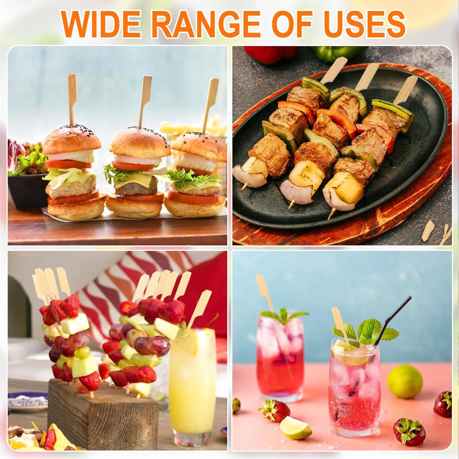 Brochetas de Bambú DOUDOULE 11.9 cm 300PCS para Aperitivos