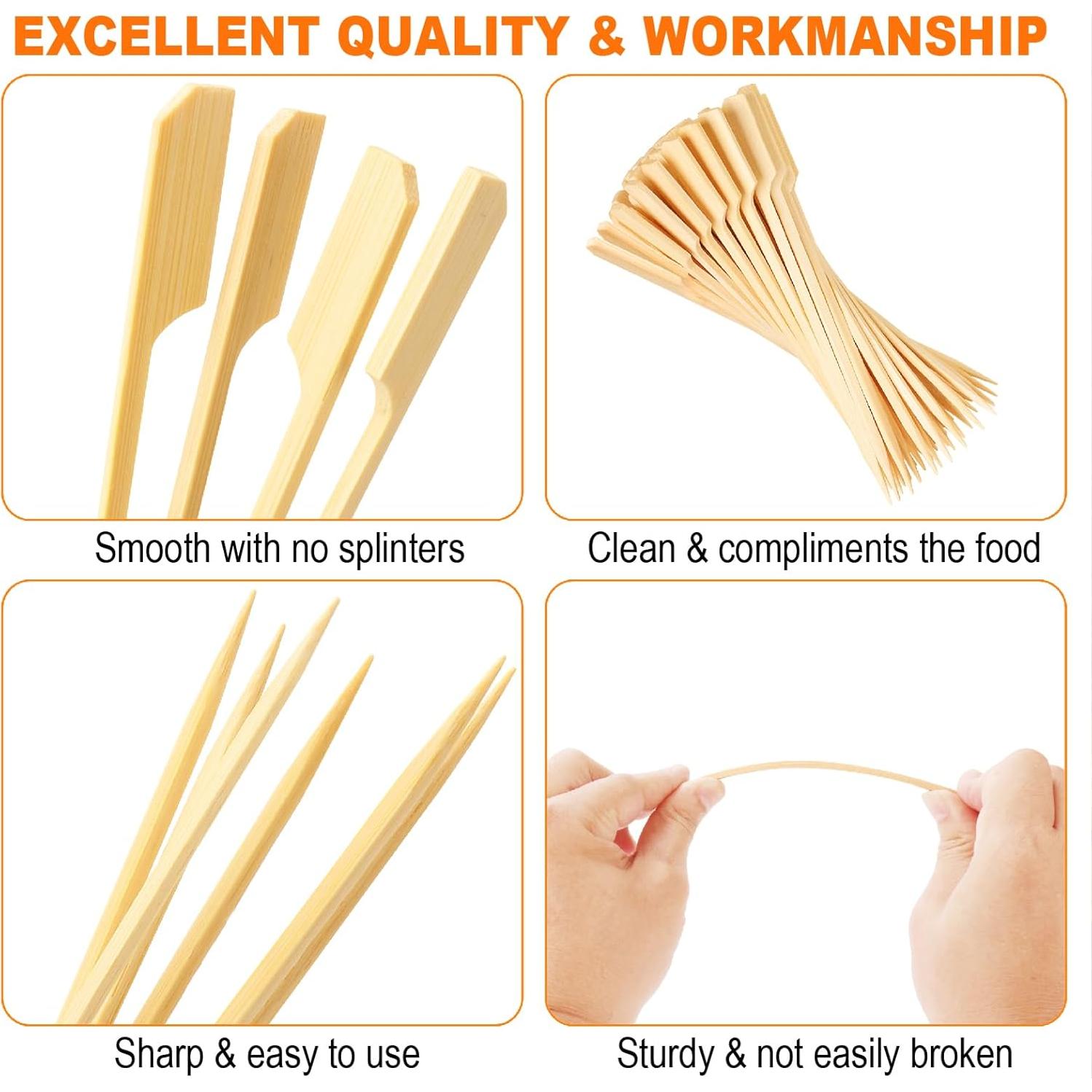 Brochetas de Bambú DOUDOULE 11.9 cm 300PCS para Aperitivos