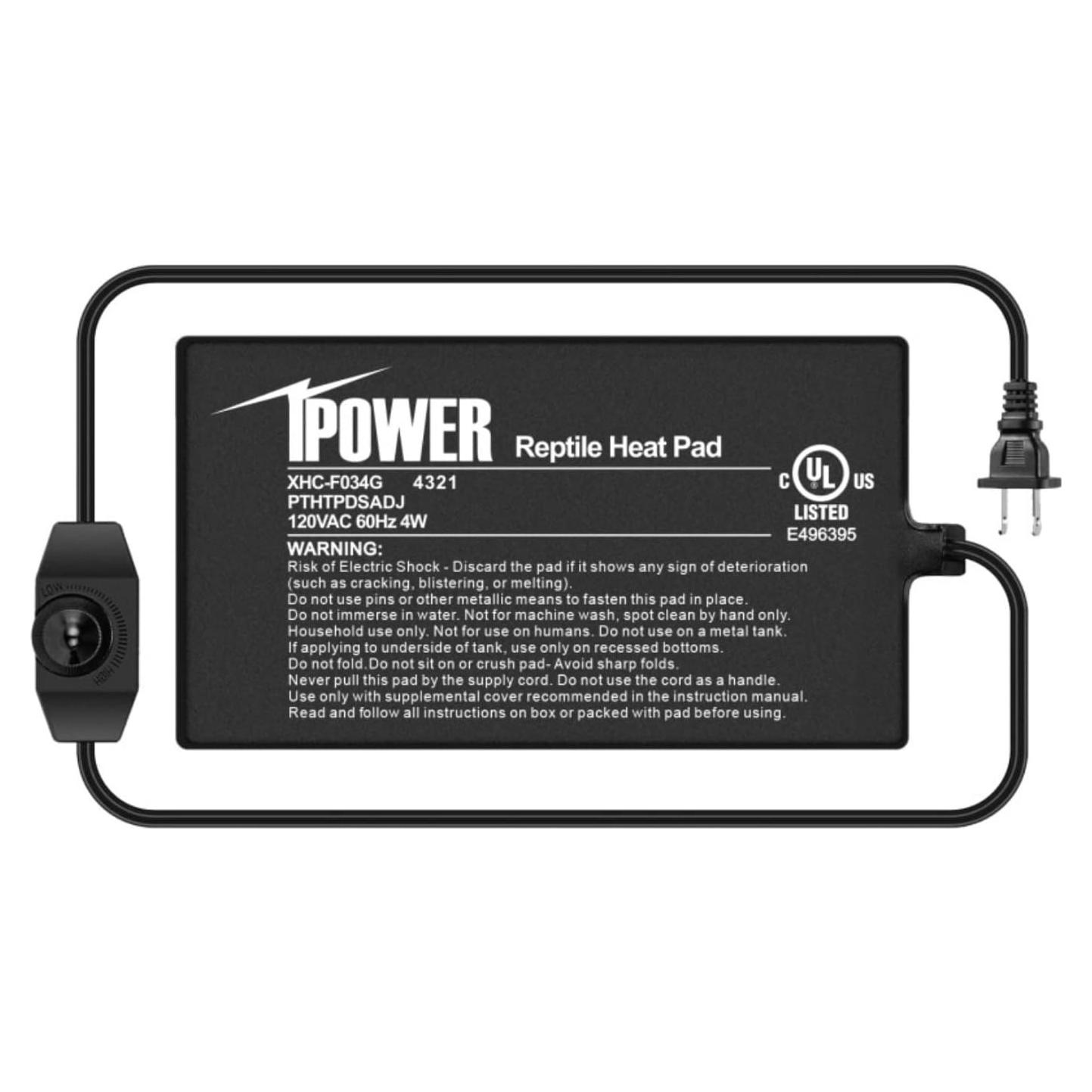 Almohadilla Térmica para Reptiles iPower 10.16x17.78cm 4W