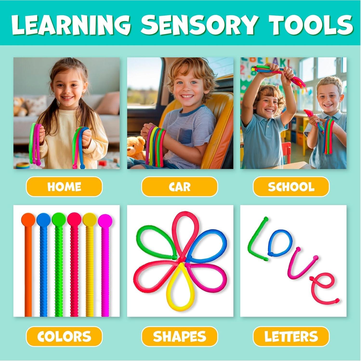 Rellenos de Calcetín Sensoriales BunMo - Paquete de 6 Texturizados