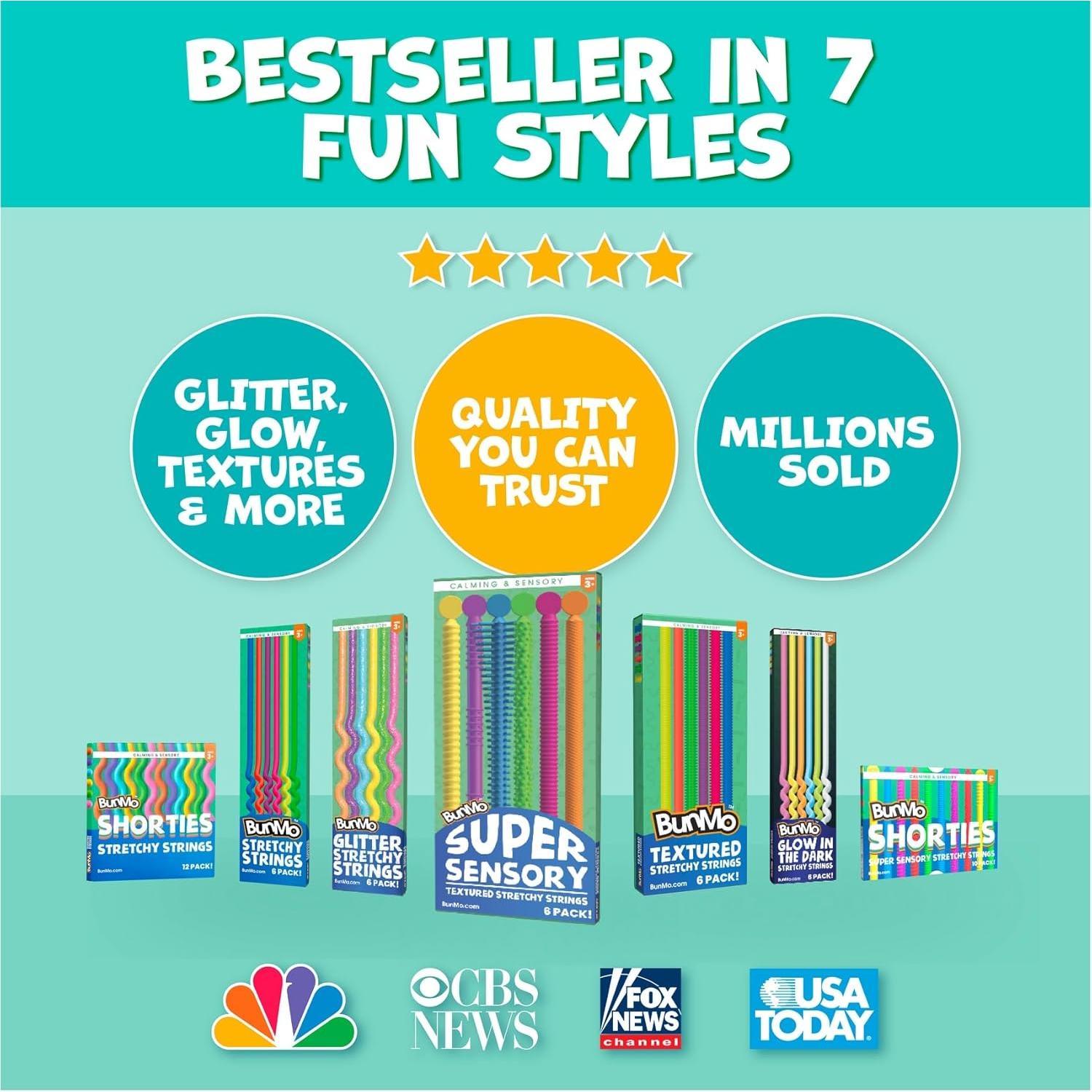 Rellenos de Calcetín Sensoriales BunMo - Paquete de 6 Texturizados