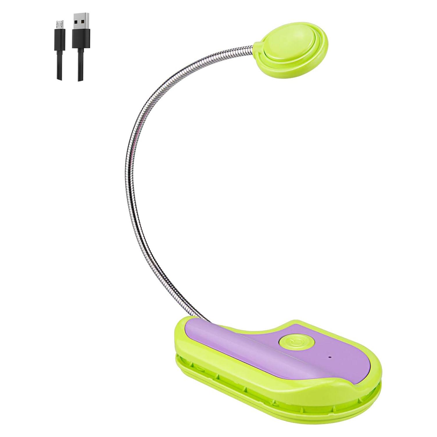 Luz de Lectura Recargable LUXSWAY Verde 3 Colores Ajustables