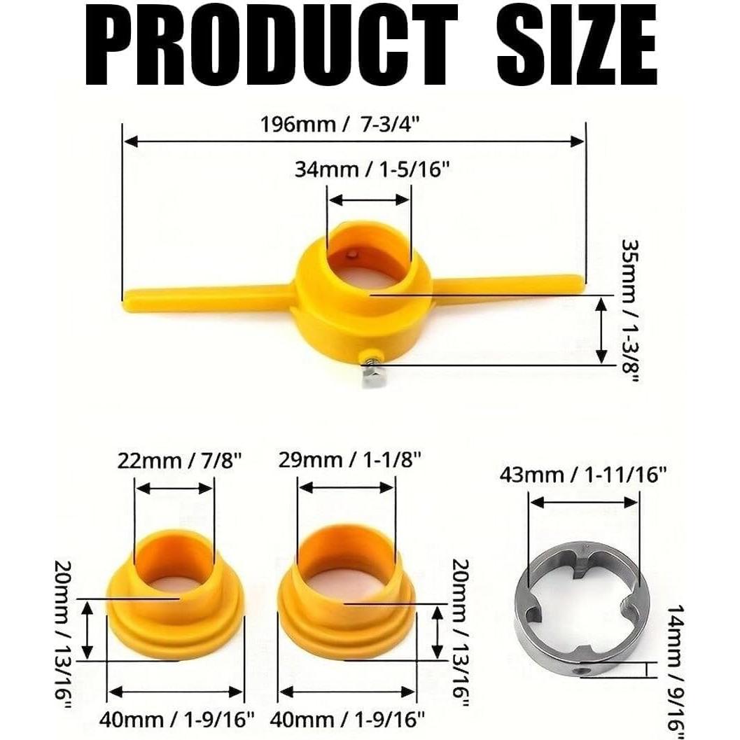 Juego de 6 Piezas para Hacer Roscas de PVC NADUSEP