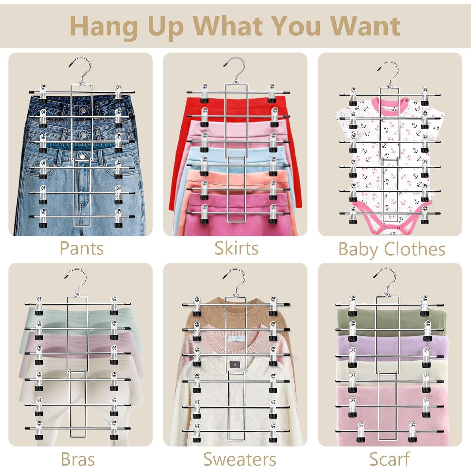 Perchas para Pantalones Lumigens - Organizador de Armario 6 Niveles