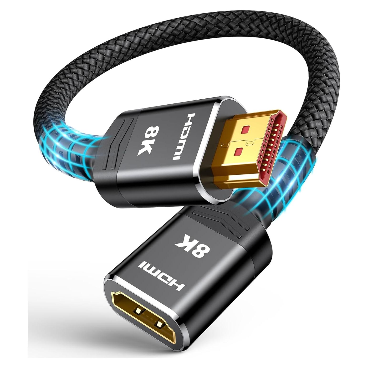 Extensor HDMI Highwings 8K 0.15m Macho a Hembra Compatible PS5