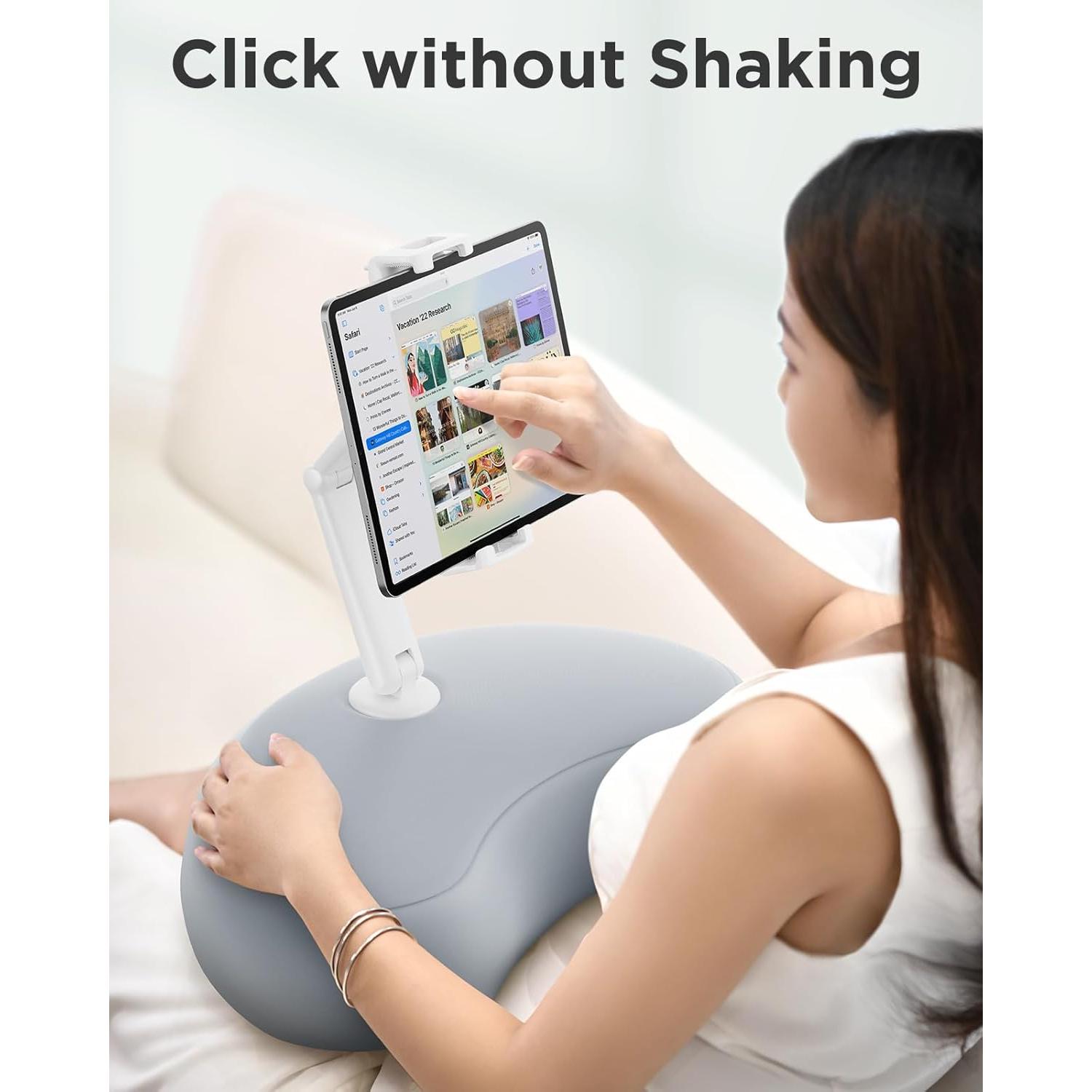 SAIJI Soporte de Almohada para Tableta Ajustable 360° Gris