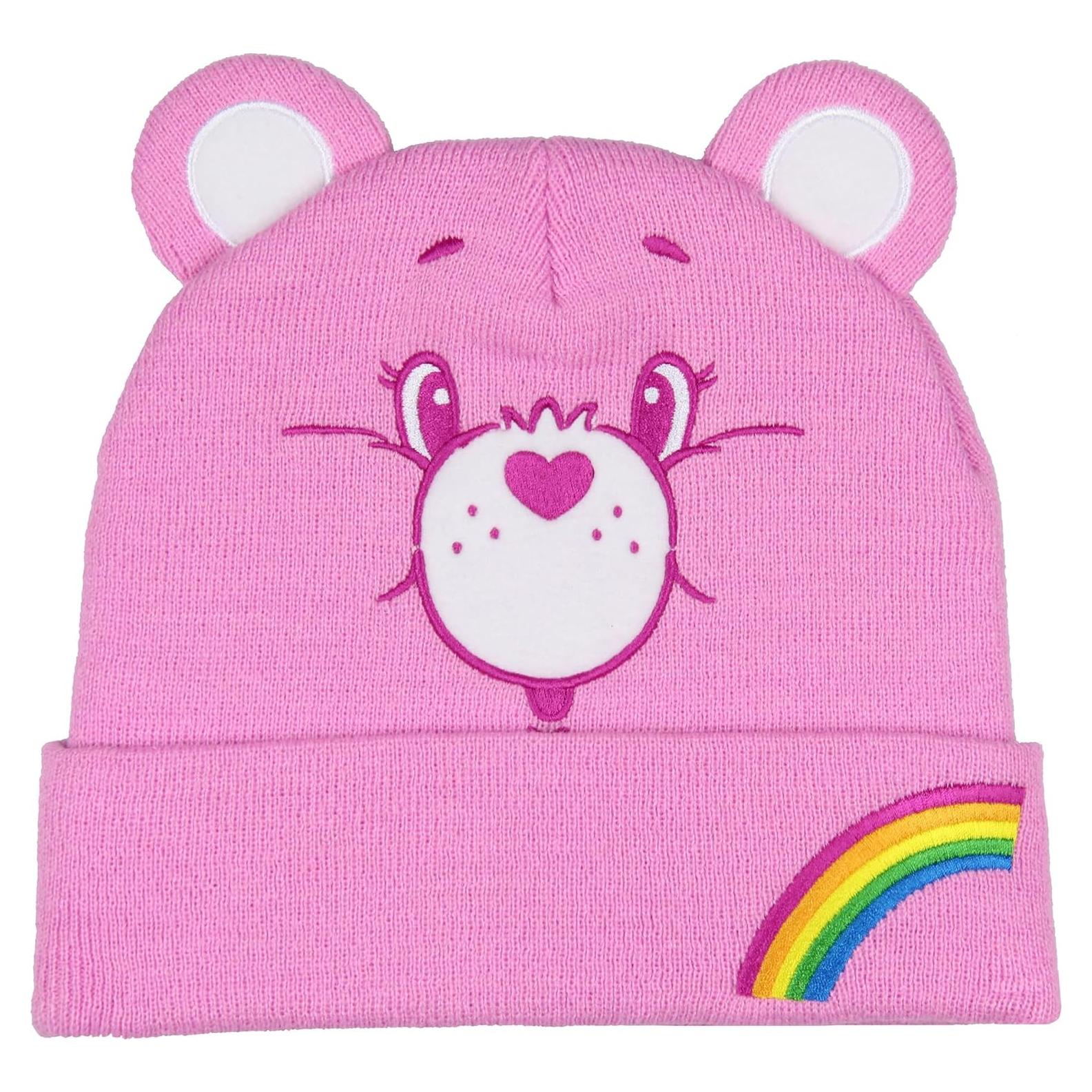 Gorro de Punto Care Bears con Cara Bordada y Orejas 3D