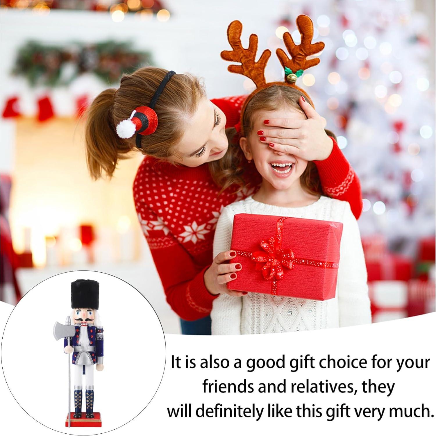 Figura de Cascanueces de Madera DEARMAMY 30x10 cm Decoración