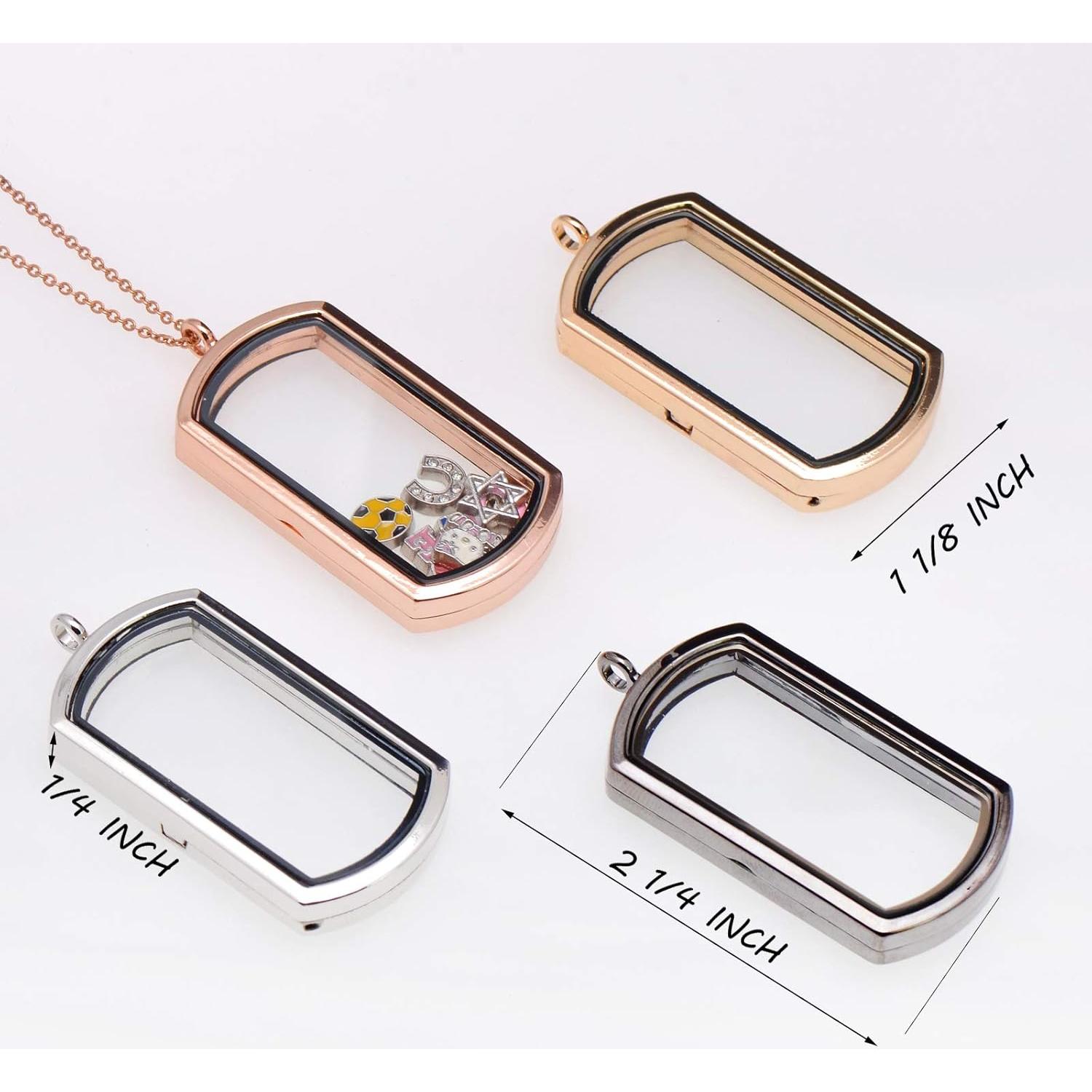 Collar Locket Rectangular Magnético JAYP con Cadena 43 cm