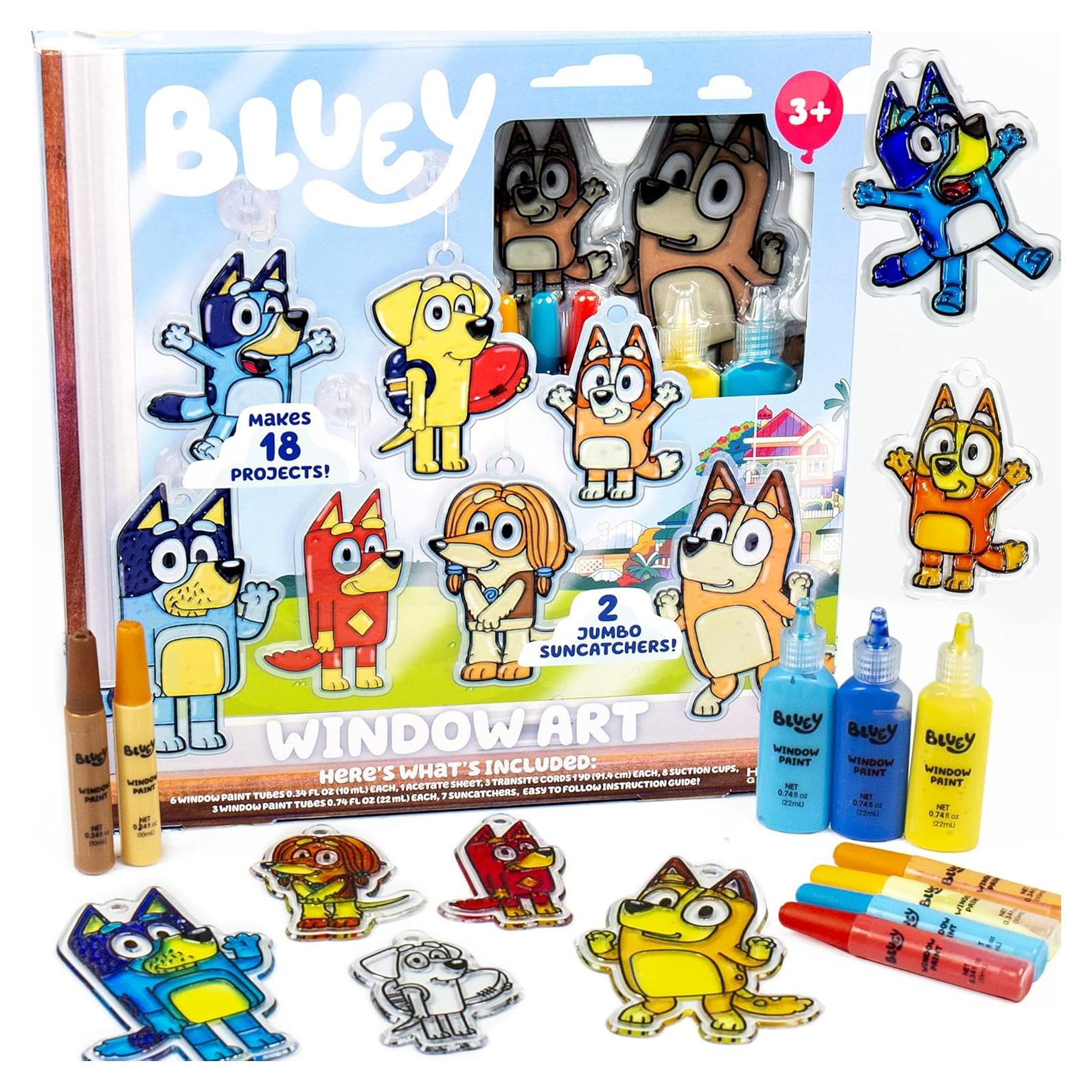 Kit de Arte de Ventana Bluey - Manualidades para Niños 6+