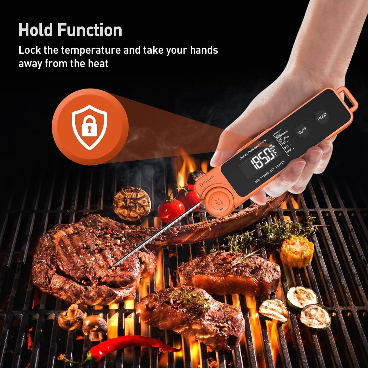 Termómetro Digital de Carne Ultra Rápido IP67 Mandarina