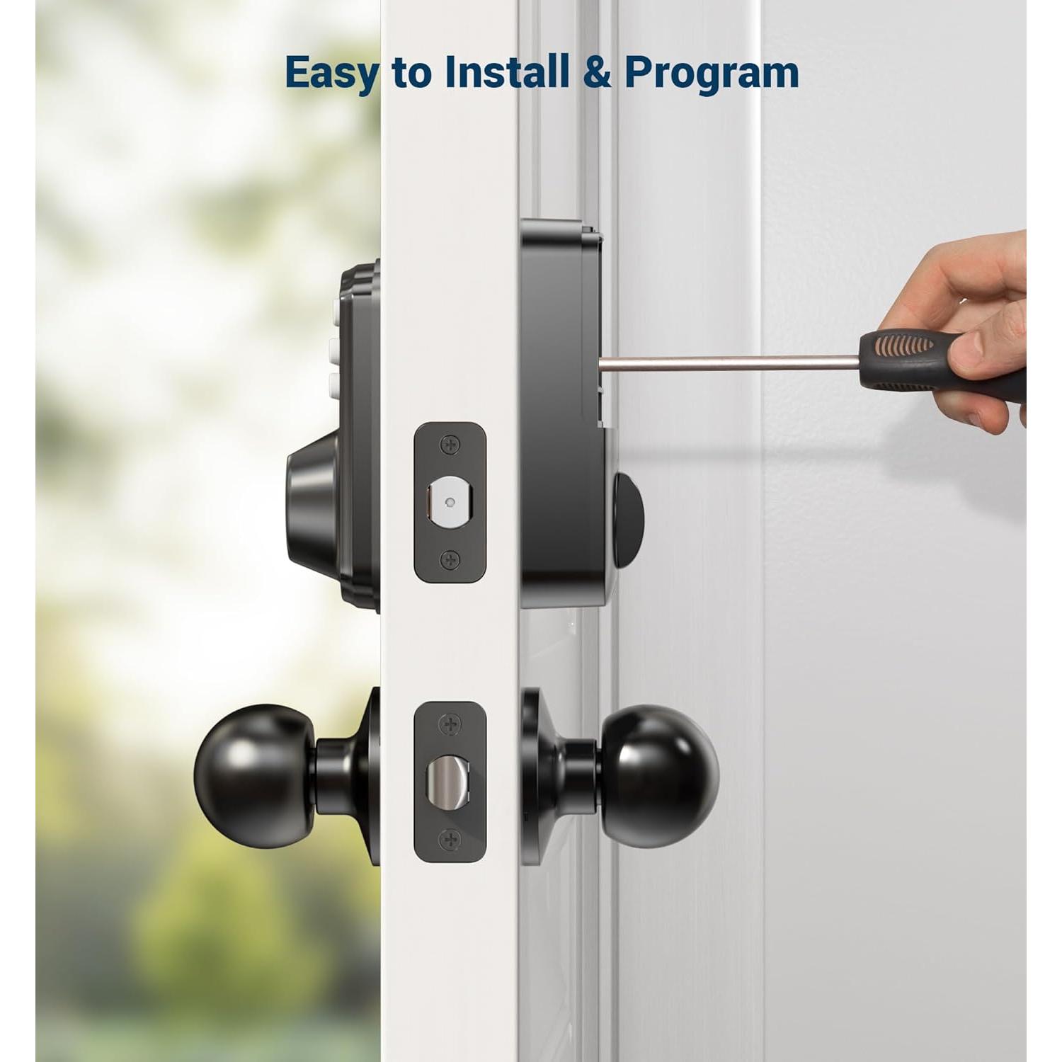 Cerradura Biométrica Veise KS02C con Teclado y 2 Perillas