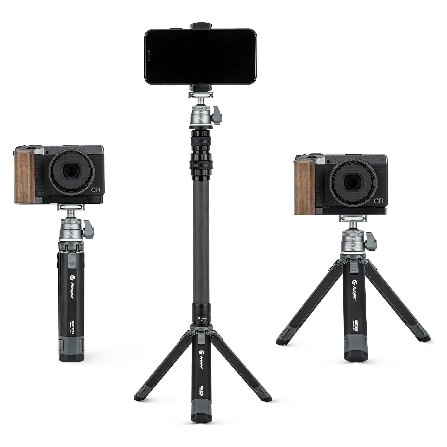 Trípode Mini Fotopro SY-390 con Fibra de Carbono 89 cm