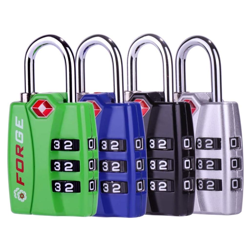 Candados de Equipaje Forge TSA 4 Piezas Combinación Pequeños