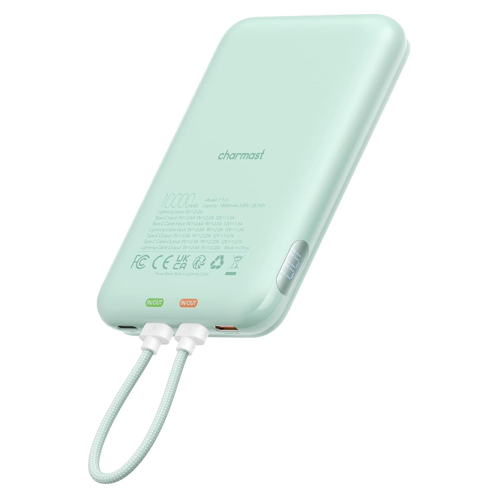 Cargador Portátil Charmast 10000mAh Carga Rápida 20W