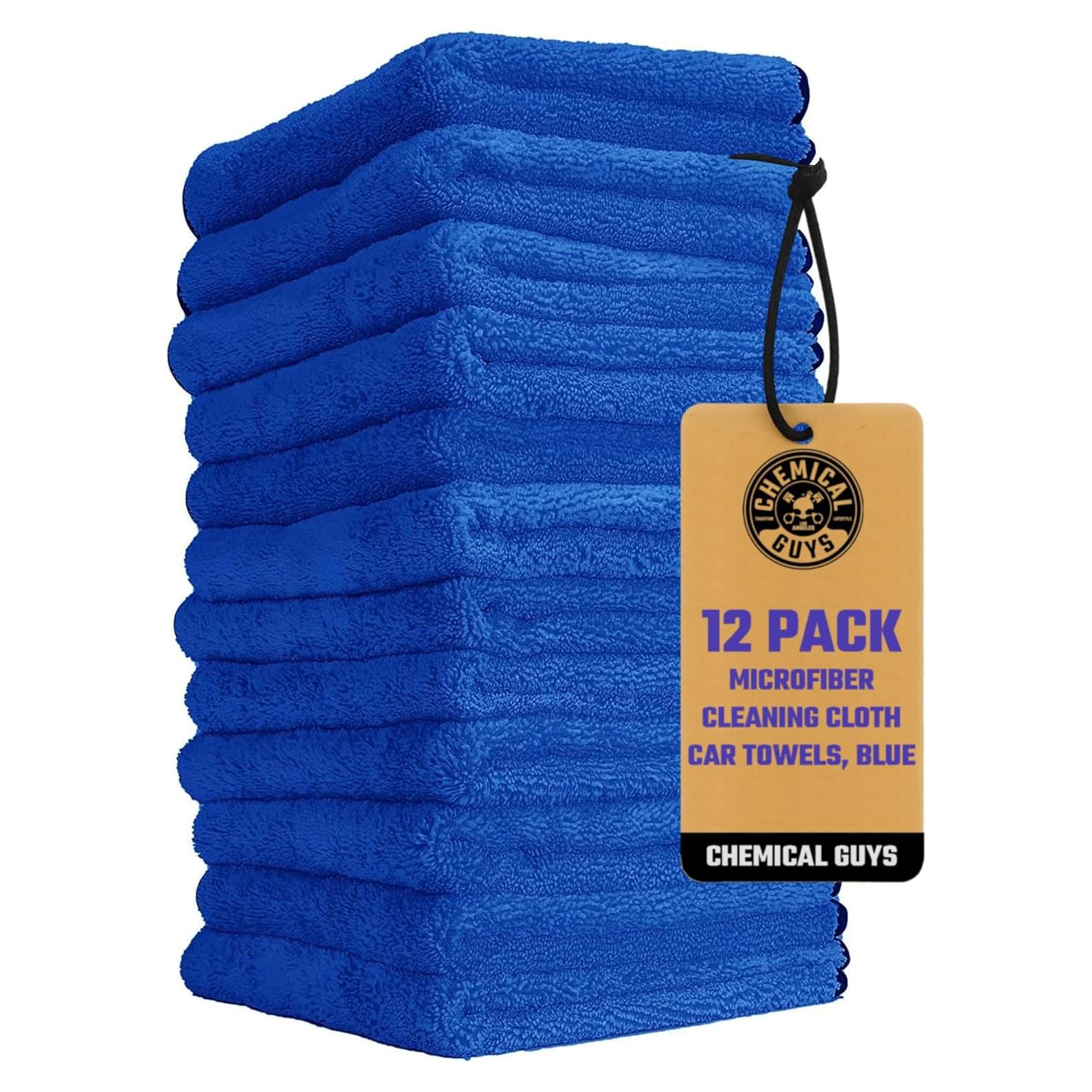 Toallas de Microfibra Premium Chemical Guys MIC110012 - 12 Piezas 40.64x40.64cm