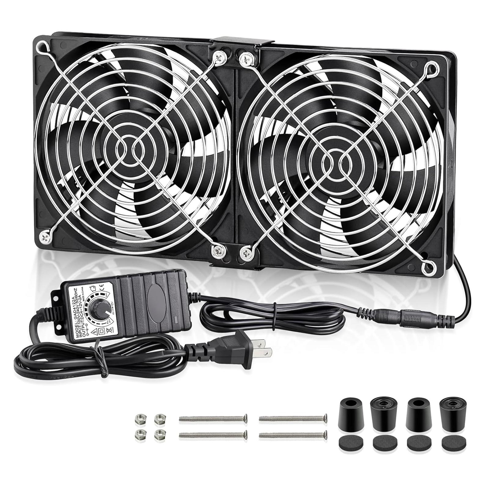 Ventilador de Computadora GDSTIME 2x120mm CA Control Velocidad