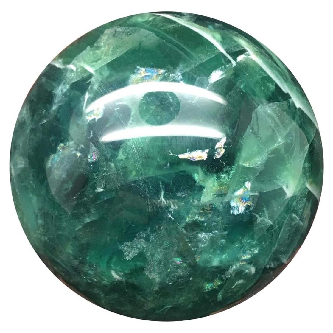 Esfera de Cristal de Cuarzo Fluorita QueenBox® 40-50mm Verde