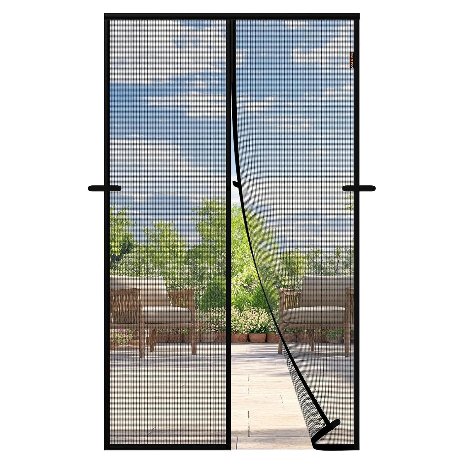 MAGZO Cortina de Malla Magnética 91 x 208 cm, Negra