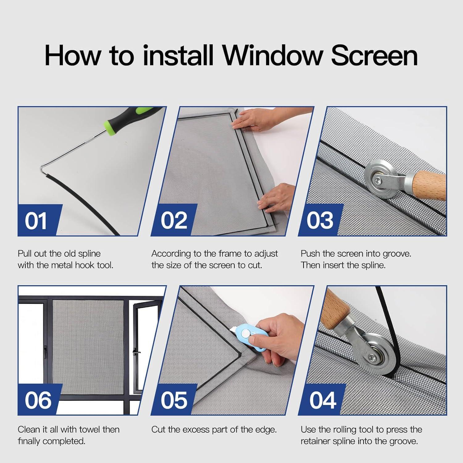 Kit de Reparación de Pantallas de Ventana Yolovit 121x299cm 8 en 1