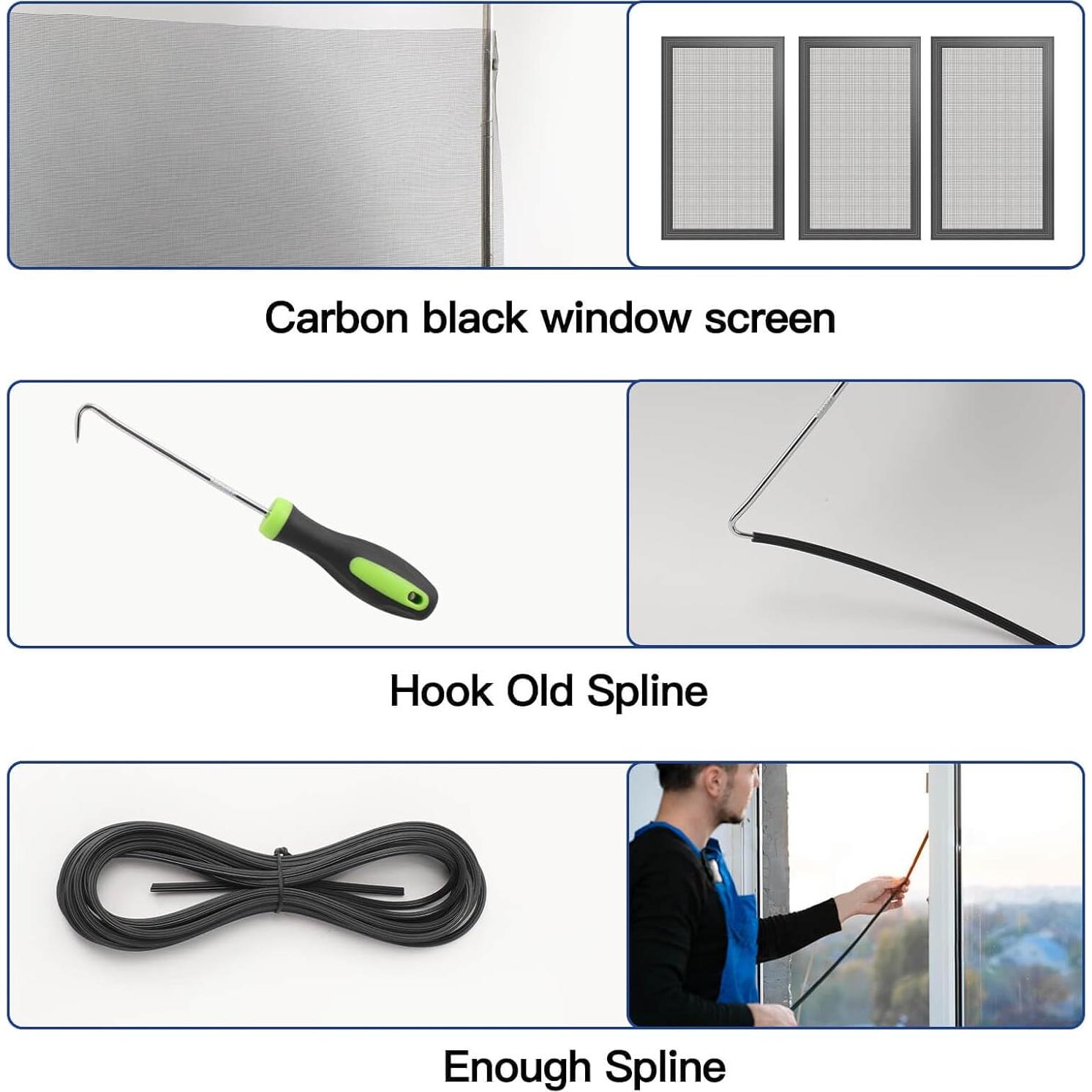 Kit de Reparación de Pantallas de Ventana Yolovit 121x299cm 8 en 1