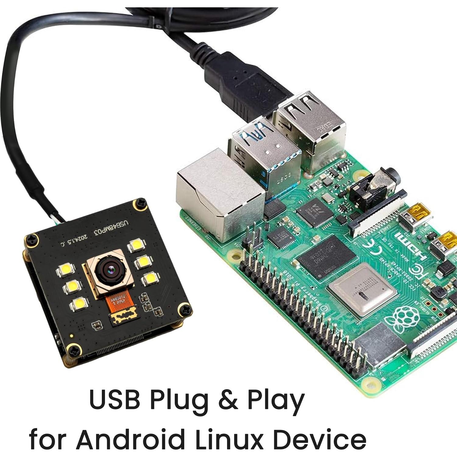 Cámara USB IFWATER 48MP 8K Mini Lente Sin Distorsión