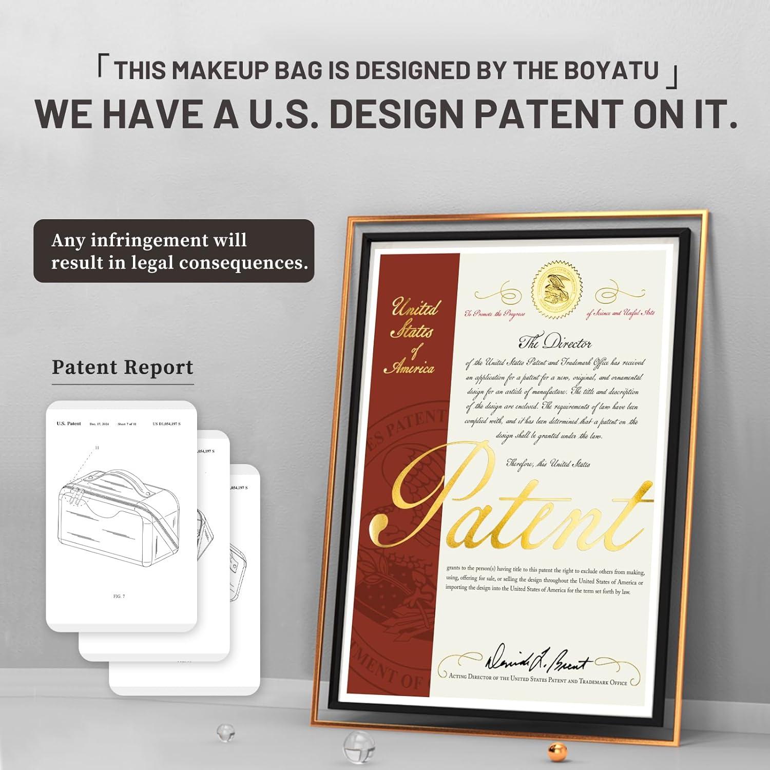 Bolsas de Maquillaje de Viaje BOYATU 3 Piezas Azul Claro