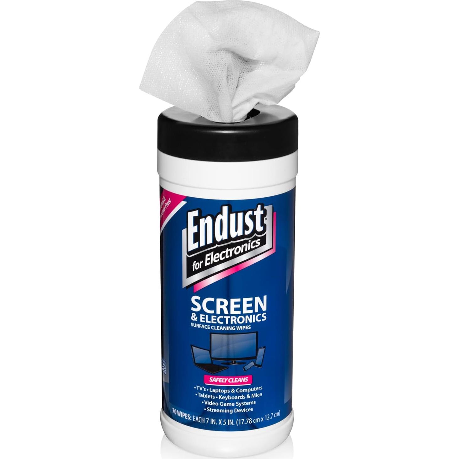 Toallitas de Limpieza para Electrónicos Endust 70 Unidades