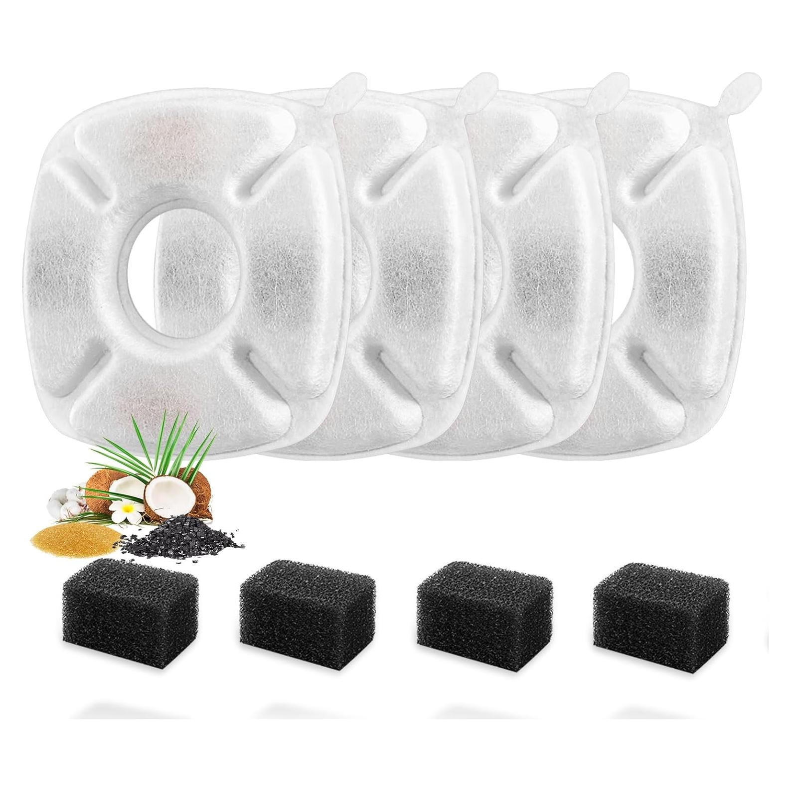 Filtros de Reemplazo Porens para Fuente de Agua Gatos 8 Piezas