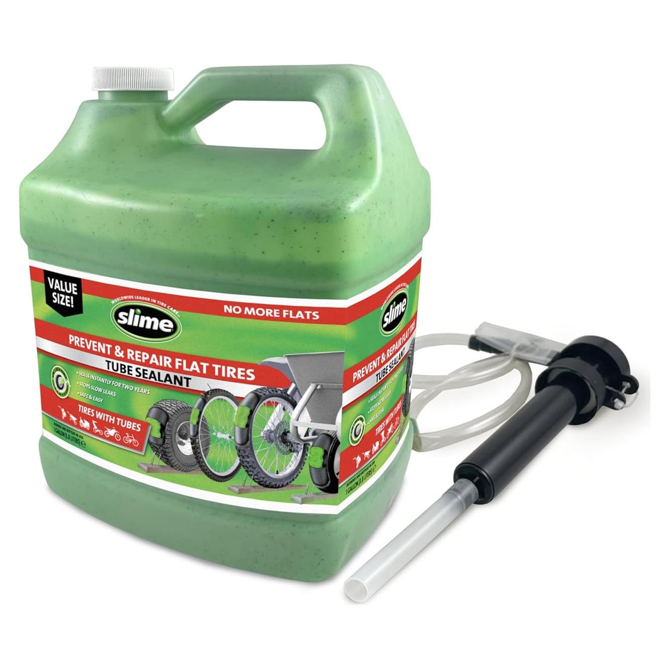Sellador de Tubos Slime 1 Galón con Bomba para Bicicletas